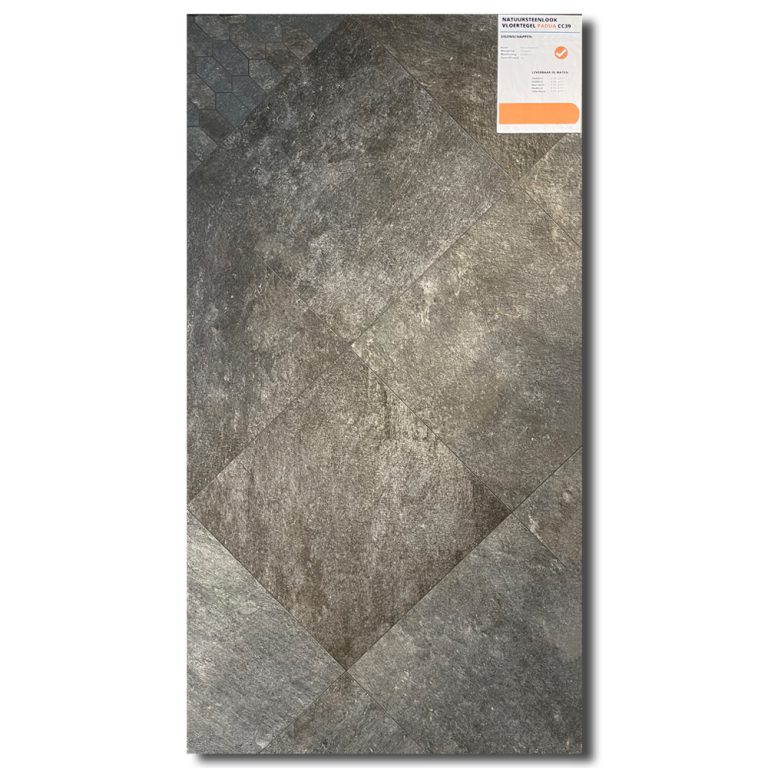 Vloertegel 80x80 Cm Cercom Absolute Stone Black RB Tegels