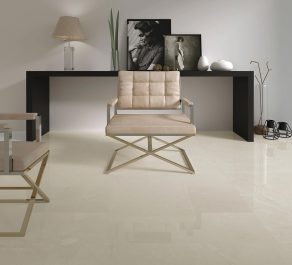 Gepolijste vloertegel 120x120 cm Marmerlook Buta Licht Beige NAV66 - inspiratie