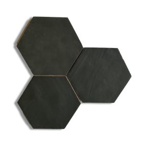 Hexagon tegel 13,9x16 cm Donker Grijs A182