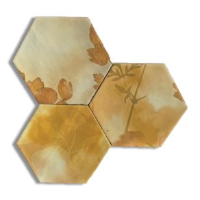 Hexagon tegel 13,9x16 cm Ecoline Geel A188