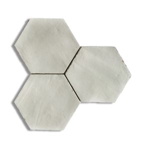 Hexagon tegel 13,9x16 cm wit A186