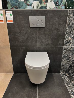 Vloertegel 60x60 cm betonlook Arca Antraciet G41 - toilet inspiratie in onze showroom