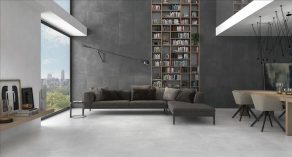 Vloertegel 75x75 cm betonlook Iwaki grijs N35 - inspiratie foto